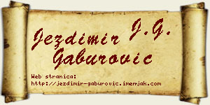 Jezdimir Gaburović vizit kartica